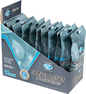 SUNGLASSES ANTI FOG WIPES (YACHTER'S CHOICE) 12 4 3/4" x 4 3/4" 10 ct. Resealable Pouch